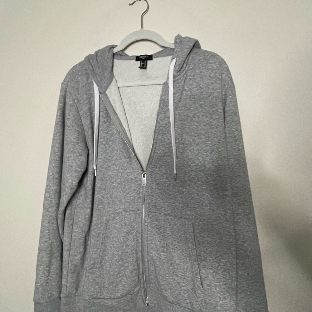 Gray Zip-Up Hoodie
